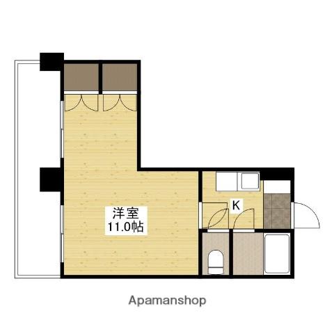 大芝グリーンコーポ(1K/4階)の間取り写真