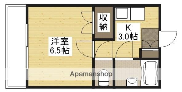 新庄リバービル(1K/3階)の間取り写真
