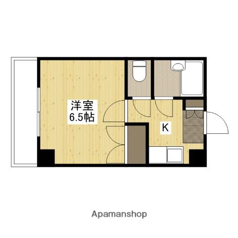 新庄リバービル(1K/3階)の間取り写真