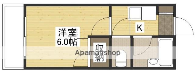アルヴェール庚午(1K/3階)の間取り写真