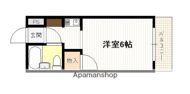 ジャルダン三筋(ワンルーム/2階)の間取り写真