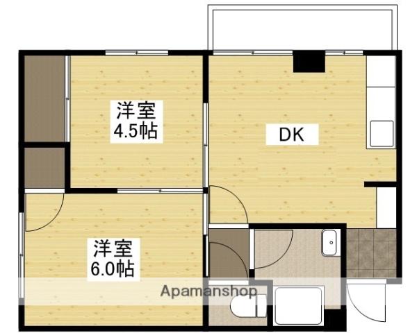 松尾ビル(2DK/4階)の間取り写真