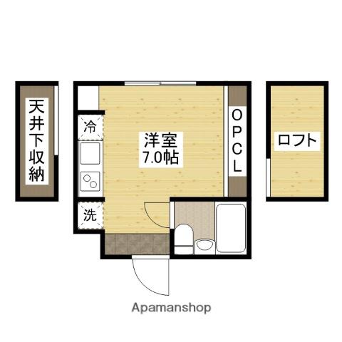 ワンピース(ワンルーム/3階)の間取り写真