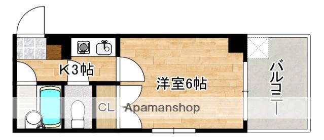 エステート24東雲(1K/1階)の間取り写真