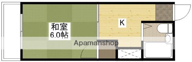 山口ビル(1K/3階)の間取り写真