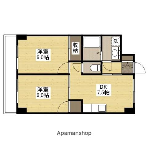 フローレンス尾前(2DK/4階)の間取り写真