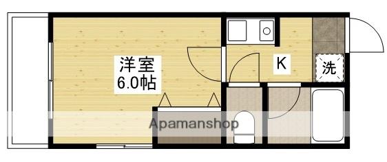 プリマヴェール矢野(1K/1階)の間取り写真