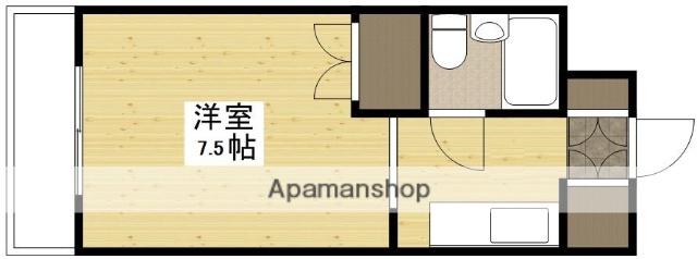 サンライズ西霞(ワンルーム/3階)の間取り写真