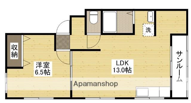 梅田ビル(1LDK/2階)の間取り写真