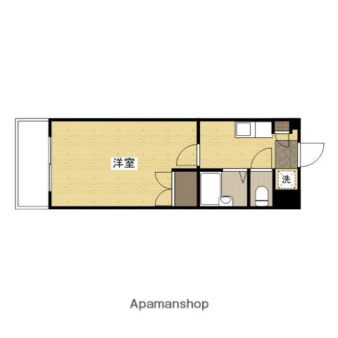 アーバン西白島(1K/4階)の間取り写真