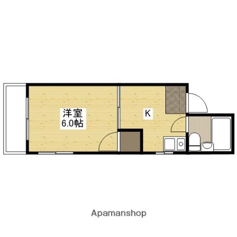 第8長束ビル(1K/1階)の間取り写真