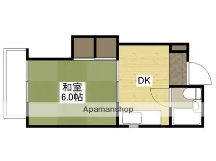 コーポ福島(1DK/3階)の間取り写真
