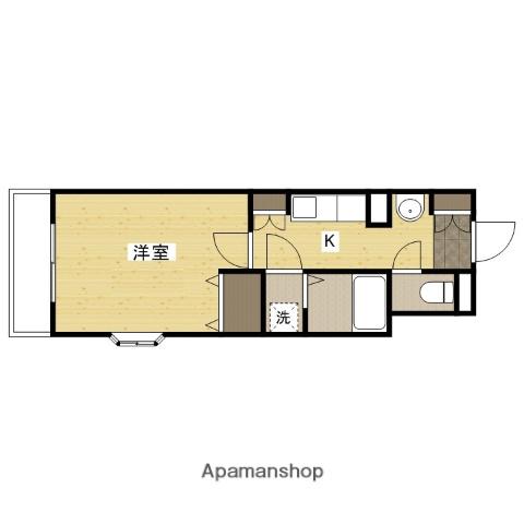 レジデンス折出(1K/3階)の間取り写真