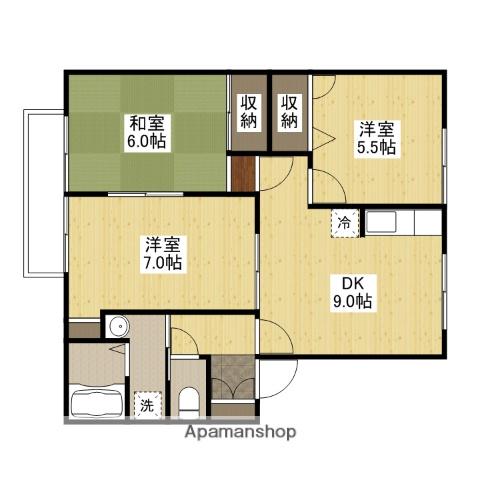 フォーレスISHIDA C(3DK/2階)の間取り写真