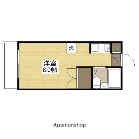 パインハウスⅡ(ワンルーム/2階)の間取り写真