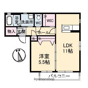 シャルム千田(1LDK/2階)の間取り写真