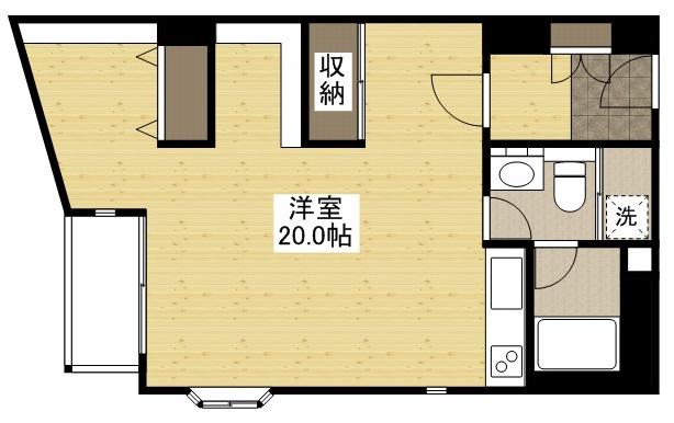 ナビオナルト(ワンルーム/5階)の間取り写真