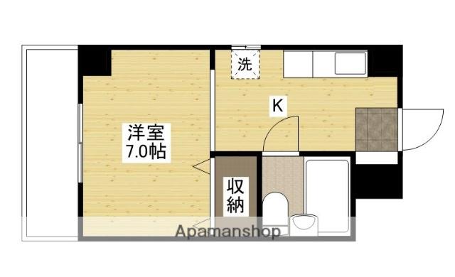 第3福助マンション(1K/5階)の間取り写真