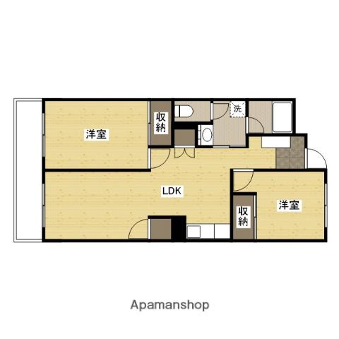 牛田みのりマンション(2LDK/4階)の間取り写真