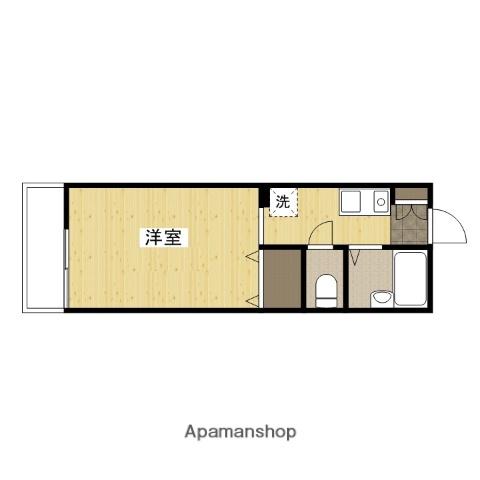 セジュール岩本(ワンルーム/1階)の間取り写真