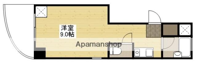 リボン金屋町(ワンルーム/3階)の間取り写真