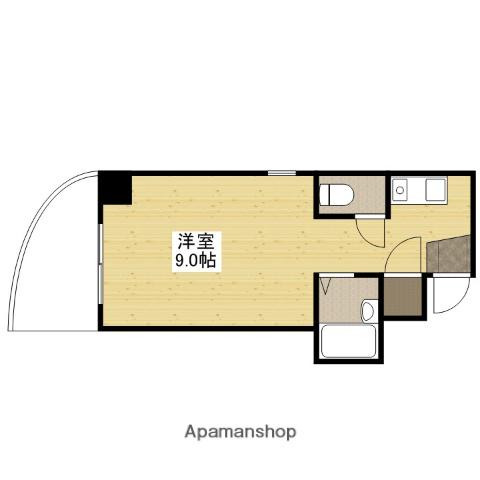 リボン金屋町(ワンルーム/2階)の間取り写真