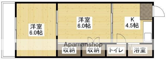 進和ビル(2K/3階)の間取り写真