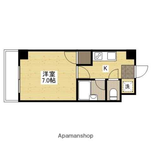 ラフォーレ東原Ⅲ(1K/1階)の間取り写真