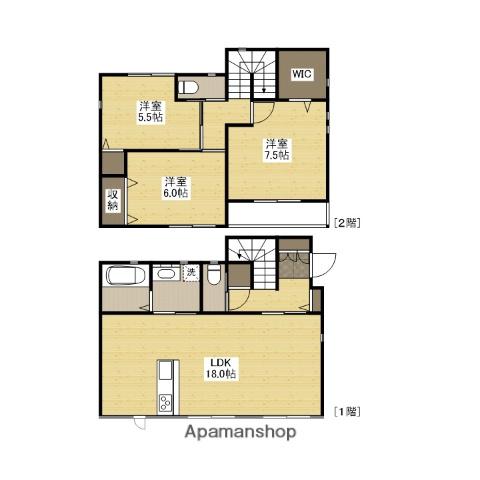 山陽本線 西広島駅 徒歩10分 2階建 築10年(3LDK)の間取り写真