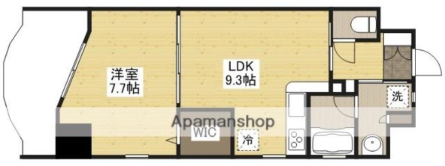 KハイツⅤビル(1LDK/4階)の間取り写真