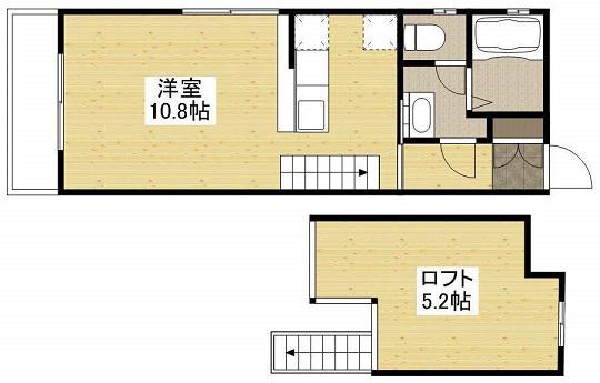 エンバシーコート矢賀(ワンルーム/2階)の間取り写真