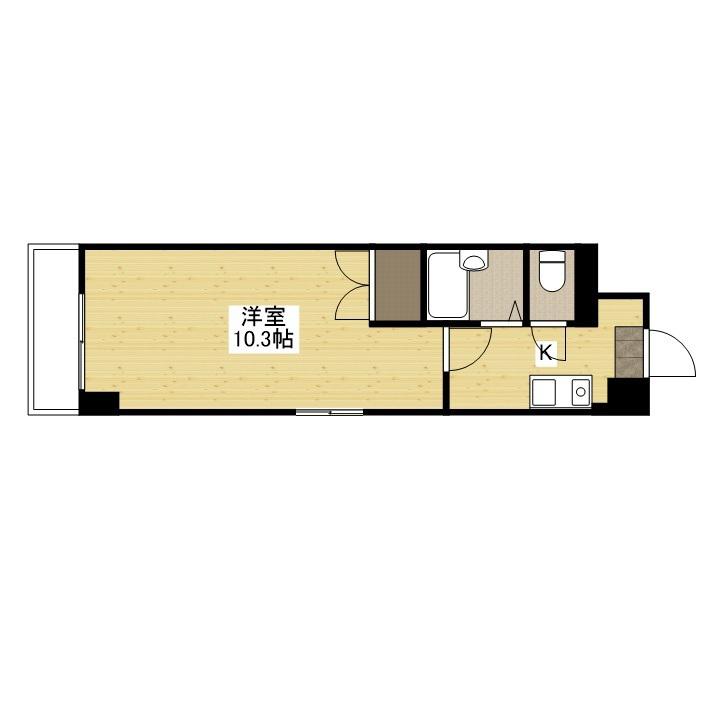 YELLSTAGE楠木Ⅱ旧アルティメイトBUILDING.楠木(1K/4階)の間取り写真