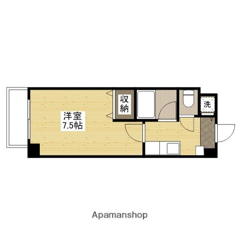 アムール祇園新橋(1K/4階)の間取り写真