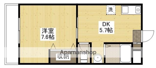 Tフラッツ(1DK/3階)の間取り写真