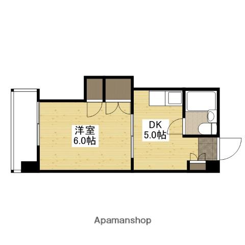 コーポ平和(1DK/4階)の間取り写真