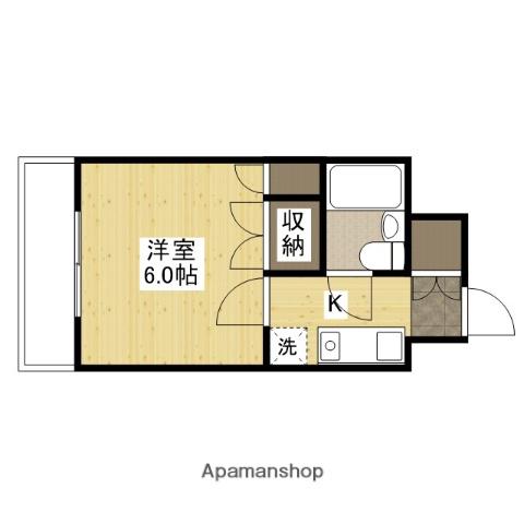 西村ビル(1K/2階)の間取り写真