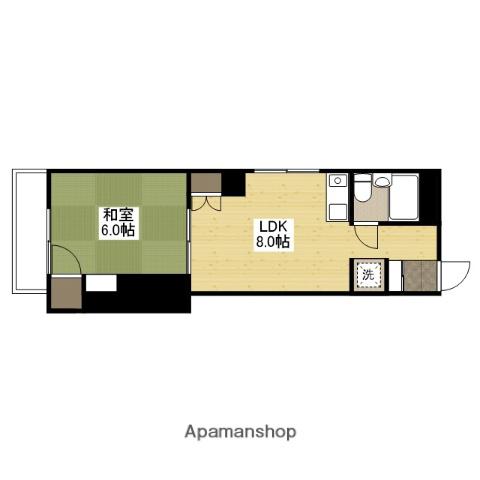 北原ビル(1LDK/4階)の間取り写真