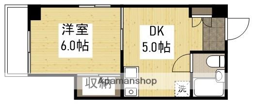 セブンインビル(1DK/5階)の間取り写真