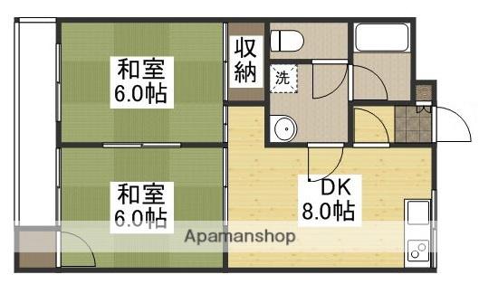 コーポサンシャイン(2DK/4階)の間取り写真
