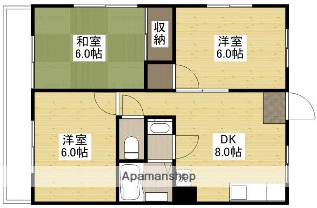 コーポ熊本(3DK/4階)の間取り写真
