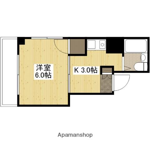 清和榎町(1K/4階)の間取り写真