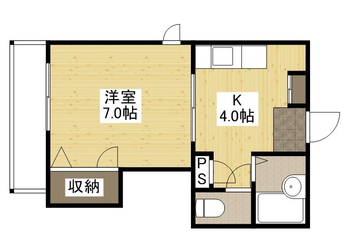 PASTORALE(1K/2階)の間取り写真