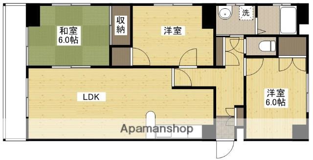 第2山幸マンション(3LDK/2階)の間取り写真