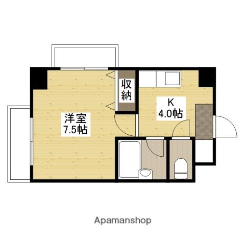 エトワール河地(1K/2階)の間取り写真
