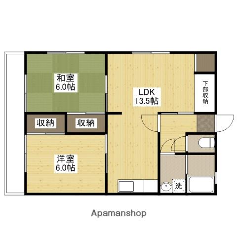 メゾン沖田(2LDK/1階)の間取り写真