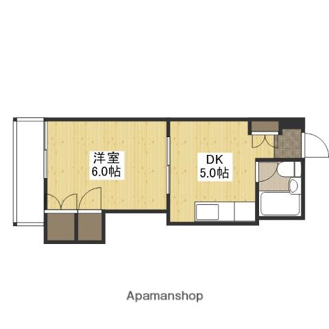 田村ビル(1DK/3階)の間取り写真