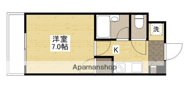 レジャンデールⅡ(1K/3階)の間取り写真