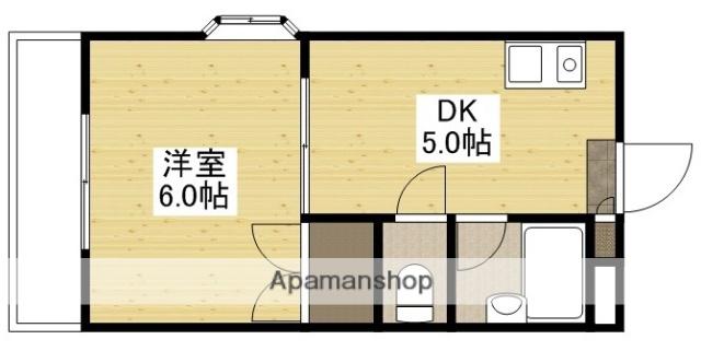 サンライズ鶴江A棟(1DK/3階)の間取り写真
