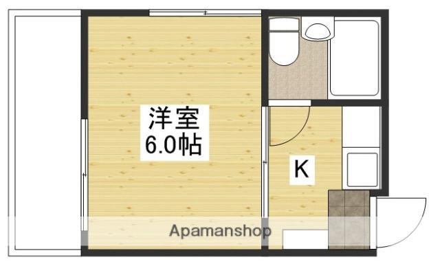 第2古田ビル(1K/3階)の間取り写真