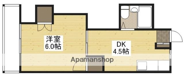 木村ビル(1DK/2階)の間取り写真